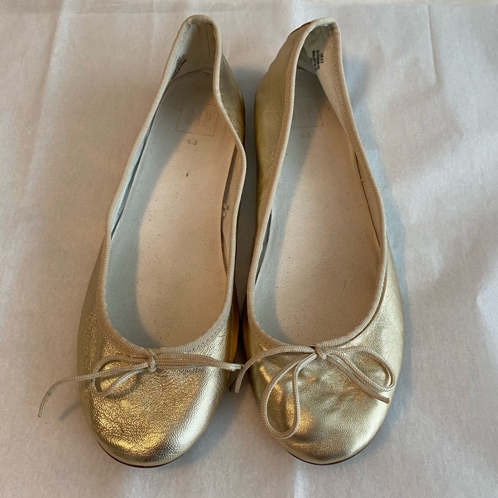 Gold Ballet Flats